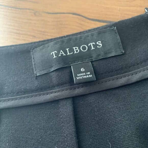 Talbots Women 6 Black Refined Ponte Knit Front Bow Detail Pencil Skirt Stretch - Picture 7 of 8